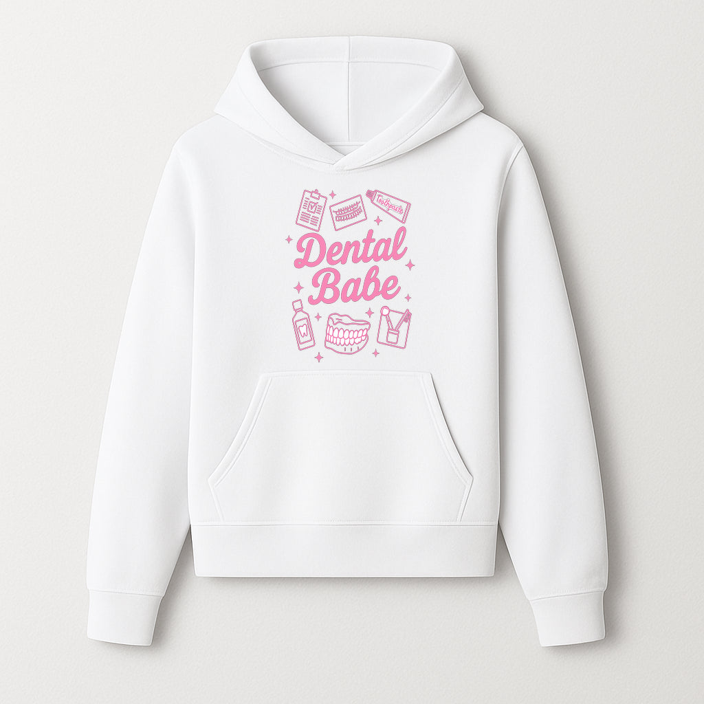 Dental Babe Neon Sign - Cute Dental Care Decor, Toothbrush, Toothpaste, Smile Art, Girly Dentist Gift, Fun Wall Art for Office or Home - Hoodie 1758250109668.jpg