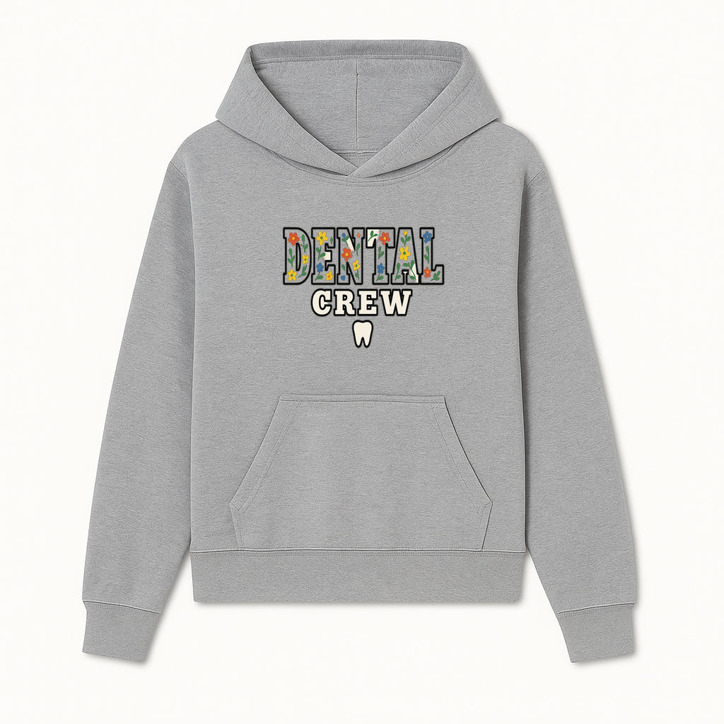 Dental Crew Floral Design Sticker - Cute Dentist Team D cor, Tooth Graphic, Fun Dental Office Accessory, Gift for Dental Professionals - Hoodie 1758250109807.jpg