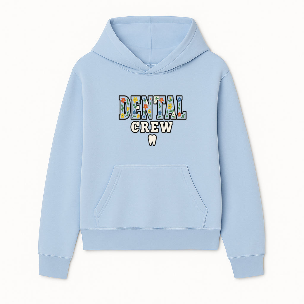 Dental Crew Floral Design Sticker - Cute Dentist Team D cor, Tooth Graphic, Fun Dental Office Accessory, Gift for Dental Professionals - Hoodie 1758250109978.jpg