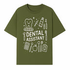 Dental Assistant Graphic Tee - Cute Tooth, Tools & Calculator Design, Perfect Gift for Dental Professionals & Students - T-shirt 1758250110514.jpg