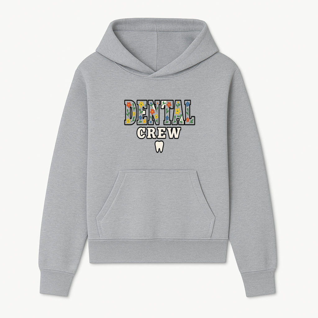 Dental Crew Floral Design Sticker - Cute Dentist Team D cor, Tooth Graphic, Fun Dental Office Accessory, Gift for Dental Professionals - Hoodie 1758250110819.jpg