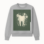 Floral Tooth Graphic Tee | Cute Dental Art Shirt | Nature-Inspired Design | Dentist Gift | Eco-Friendly Fashion - Sweatshirt 1758250110850.jpg