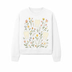 Floral Tooth Pattern Art Print | Cute Dental Decor | Tooth Fairy Nursery Wall Art | Spring Flower Design for Kids Room Decor - Sweatshirt 1758250110966.jpg