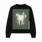 Floral Tooth Graphic Tee | Cute Dental Art Shirt | Nature-Inspired Design | Dentist Gift | Eco-Friendly Fashion - Sweatshirt 1758250111020.jpg