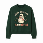 Cute Ghost Your Smile is Bootiful Halloween Design T-Shirt, Spooky Graphic Tee for Kids and Adults, Fun Autumn Apparel - Sweatshirt 1758250111120.jpg