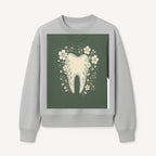 Floral Tooth Graphic Tee | Cute Dental Art Shirt | Nature-Inspired Design | Dentist Gift | Eco-Friendly Fashion - Sweatshirt 1758250111536.jpg