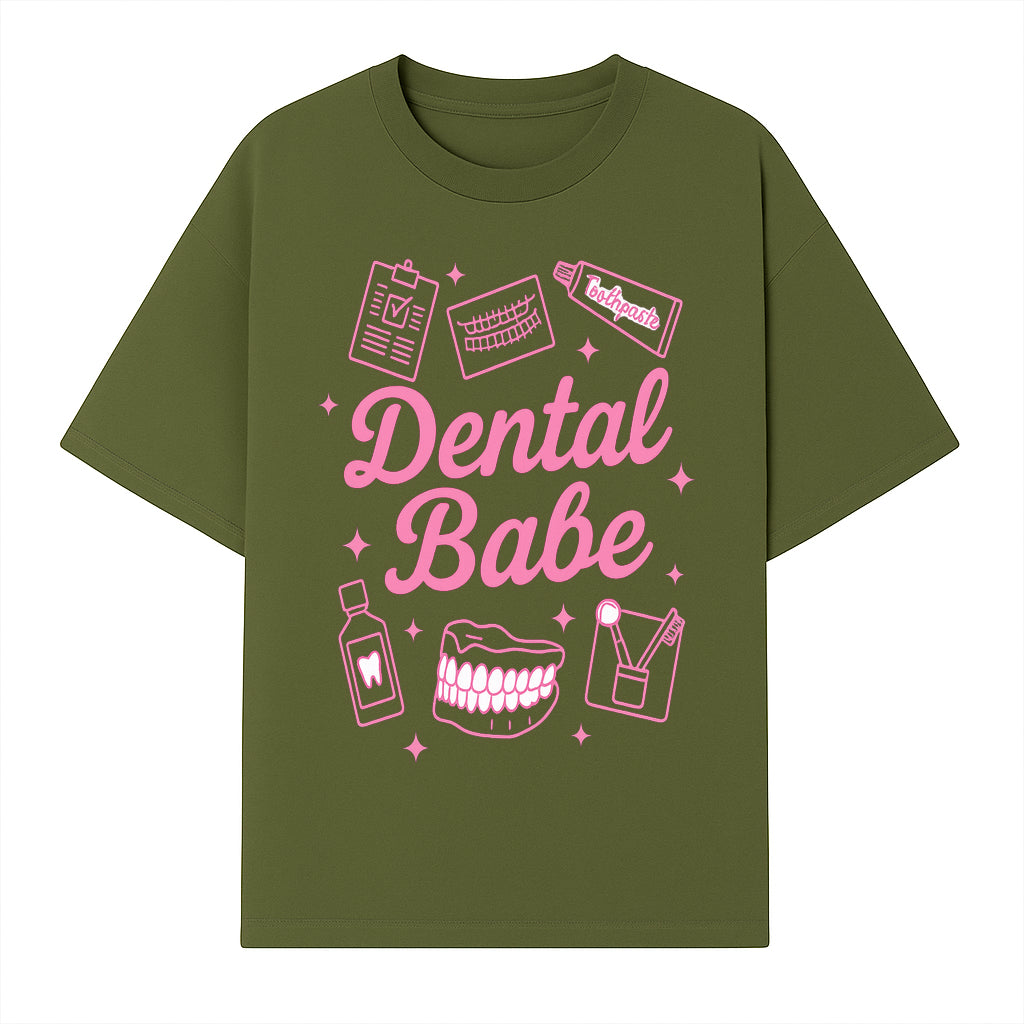 Dental Babe Neon Sign - Cute Dental Care Decor, Toothbrush, Toothpaste, Smile Art, Girly Dentist Gift, Fun Wall Art for Office or Home - T-shirt 1758250111666.jpg