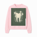 Floral Tooth Graphic Tee | Cute Dental Art Shirt | Nature-Inspired Design | Dentist Gift | Eco-Friendly Fashion - Sweatshirt 1758250111835.jpg
