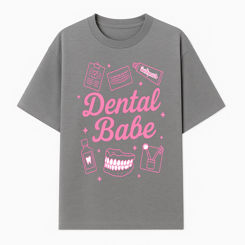 Dental Babe Neon Sign - Cute Dental Care Decor, Toothbrush, Toothpaste, Smile Art, Girly Dentist Gift, Fun Wall Art for Office or Home - T-shirt 1758250111848.jpg