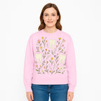 Floral Tooth Pattern Art Print | Cute Dental Decor | Tooth Fairy Nursery Wall Art | Spring Flower Design for Kids Room Decor - Sweatshirt 1758250112256.jpg