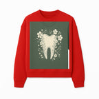 Floral Tooth Graphic Tee | Cute Dental Art Shirt | Nature-Inspired Design | Dentist Gift | Eco-Friendly Fashion - Sweatshirt 1758250112257.jpg