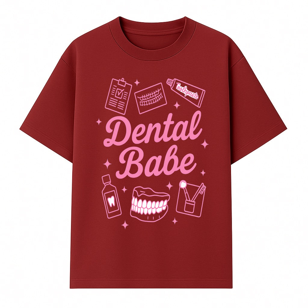 Dental Babe Neon Sign - Cute Dental Care Decor, Toothbrush, Toothpaste, Smile Art, Girly Dentist Gift, Fun Wall Art for Office or Home - T-shirt 1758250112313.jpg