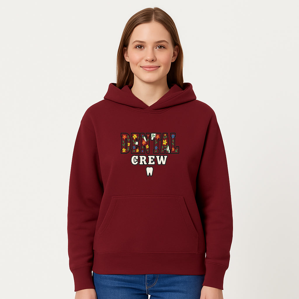 Dental Crew Floral Design Sticker - Cute Dentist Team D cor, Tooth Graphic, Fun Dental Office Accessory, Gift for Dental Professionals - Hoodie 1758250112319.jpg