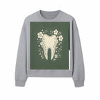Floral Tooth Graphic Tee | Cute Dental Art Shirt | Nature-Inspired Design | Dentist Gift | Eco-Friendly Fashion - Sweatshirt 1758250112428.jpg