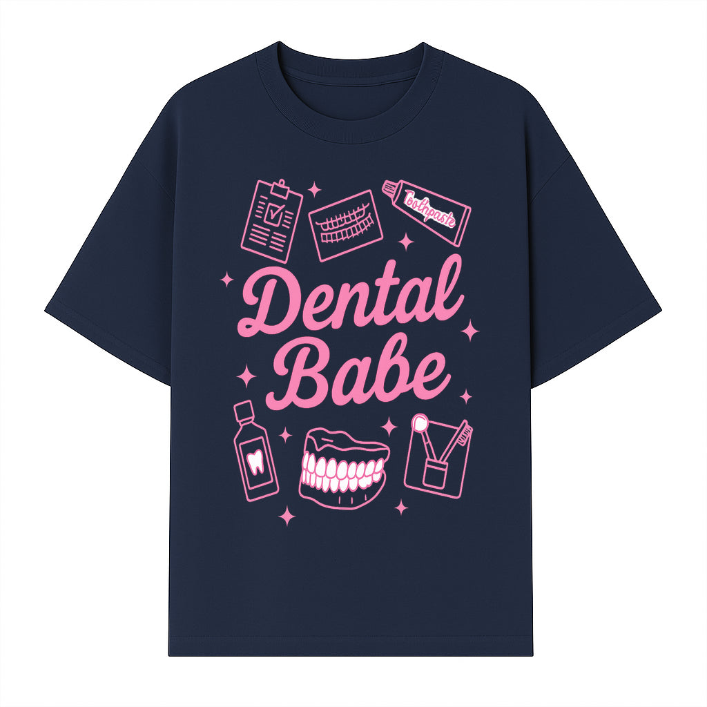 Dental Babe Neon Sign - Cute Dental Care Decor, Toothbrush, Toothpaste, Smile Art, Girly Dentist Gift, Fun Wall Art for Office or Home - T-shirt 1758250112463.jpg