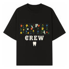 Dental Crew Floral Design Sticker - Cute Dentist Team D cor, Tooth Graphic, Fun Dental Office Accessory, Gift for Dental Professionals - T-shirt 1758250112635.jpg