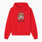 Cute Halloween Pet Characters in Spiderweb - Trick or Teeth Design for Kids' Apparel and Decor - Hoodie 1758250112805.jpg