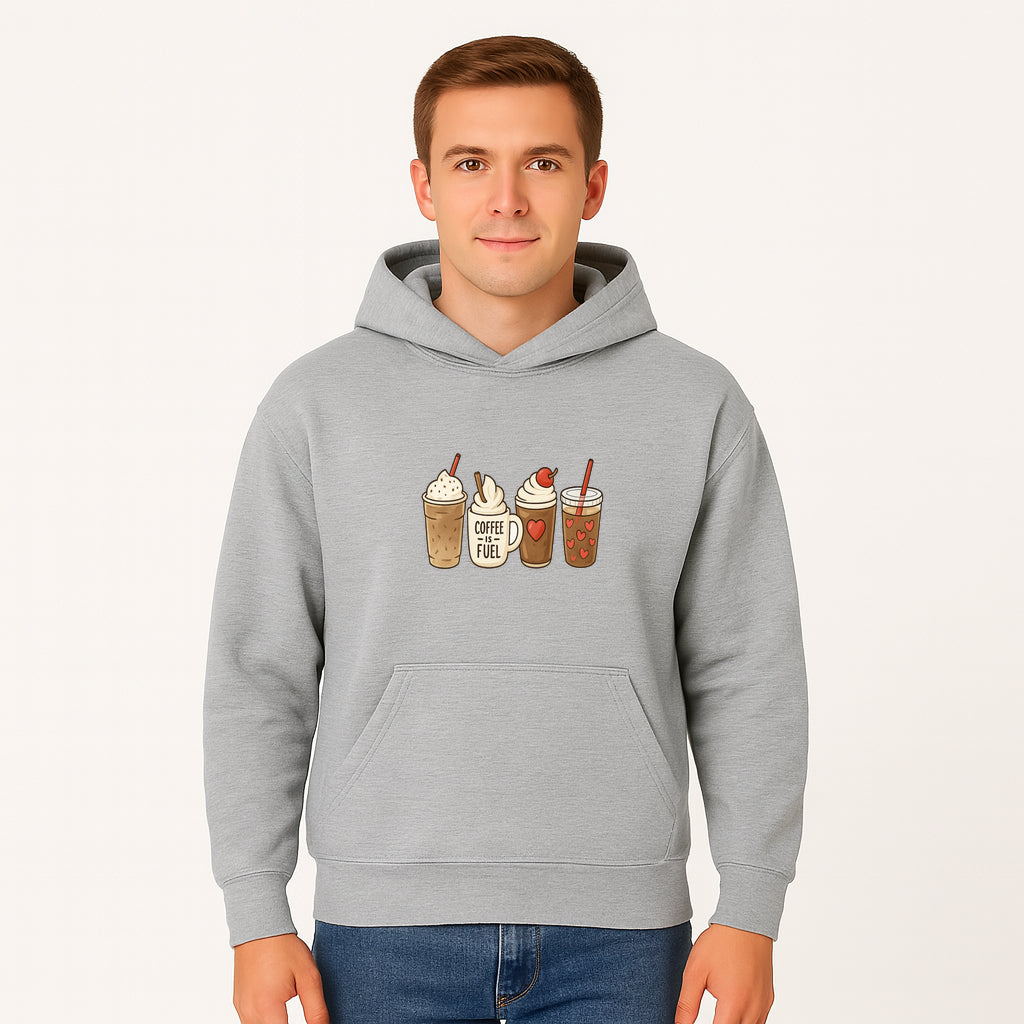 Coffee Lovers Drink Illustration Wall Art - Cute Coffee Fuel Theme Decor for Kitchen, Cafe, or Coffee Shop - Hoodie 1758250112806.jpg