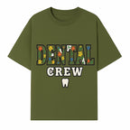 Dental Crew Floral Design Sticker - Cute Dentist Team D cor, Tooth Graphic, Fun Dental Office Accessory, Gift for Dental Professionals - T-shirt 1758250112956.jpg