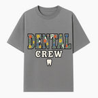 Dental Crew Floral Design Sticker - Cute Dentist Team D cor, Tooth Graphic, Fun Dental Office Accessory, Gift for Dental Professionals - T-shirt 1758250113100.jpg