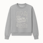 Dental Assistant Graphic Tee - Cute Tooth, Tools & Calculator Design, Perfect Gift for Dental Professionals & Students - Sweatshirt 1758250113115.jpg