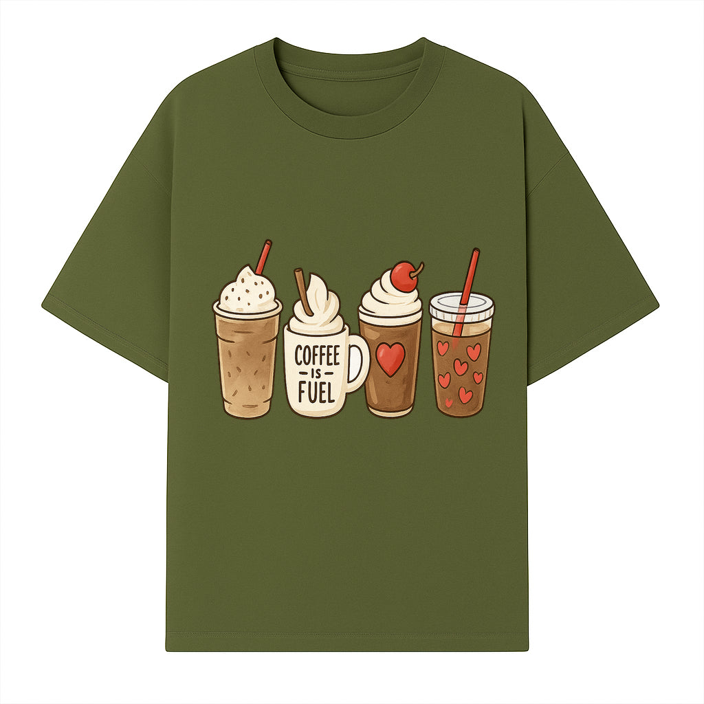 Coffee Lovers Drink Illustration Wall Art - Cute Coffee Fuel Theme Decor for Kitchen, Cafe, or Coffee Shop - T-shirt 1758250113440.jpg