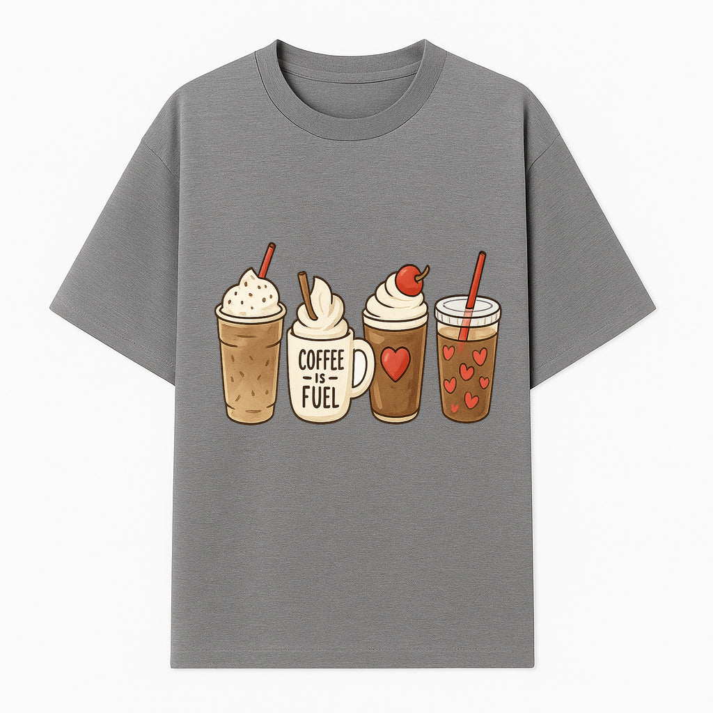 Coffee Lovers Drink Illustration Wall Art - Cute Coffee Fuel Theme Decor for Kitchen, Cafe, or Coffee Shop - T-shirt 1758250113587.jpg