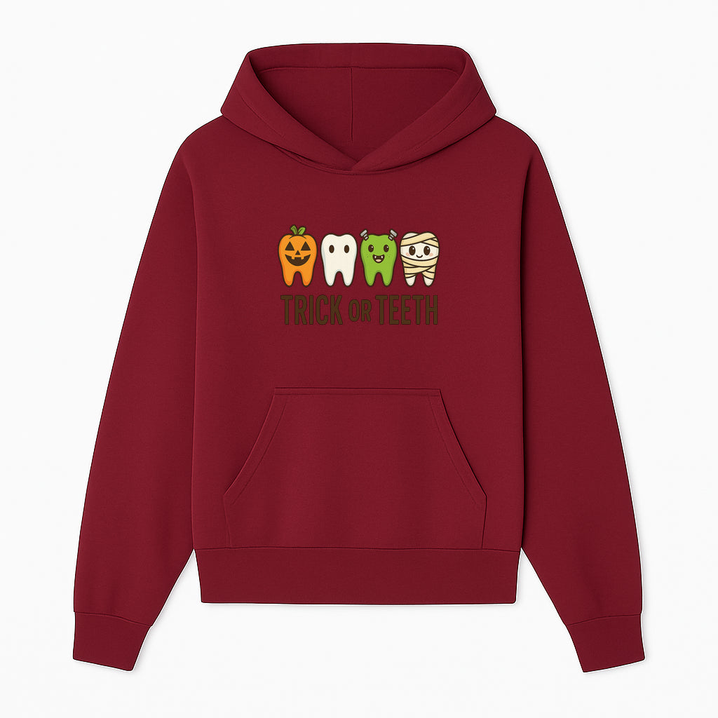 Cute Halloween Trick or Teeth Shirt with Pumpkin & Tooth Characters, Fun Kids' Costume Tee for Spooky Season - Hoodie 1758250113833.jpg