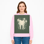 Floral Tooth Graphic Tee | Cute Dental Art Shirt | Nature-Inspired Design | Dentist Gift | Eco-Friendly Fashion - Sweatshirt 1758250113898.jpg