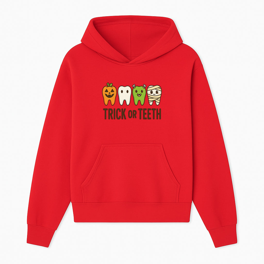 Cute Halloween Trick or Teeth Shirt with Pumpkin & Tooth Characters, Fun Kids' Costume Tee for Spooky Season - Hoodie 1758250114107.jpg