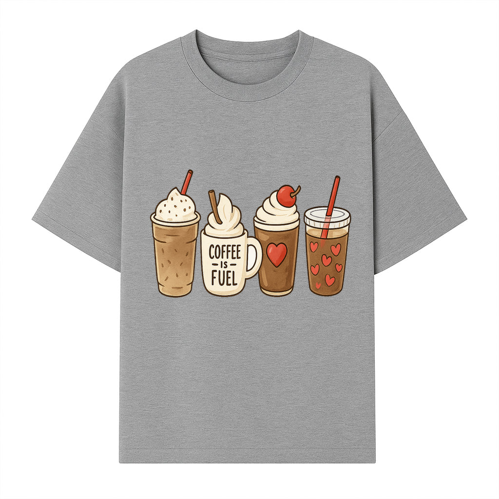 Coffee Lovers Drink Illustration Wall Art - Cute Coffee Fuel Theme Decor for Kitchen, Cafe, or Coffee Shop - T-shirt 1758250114483.jpg