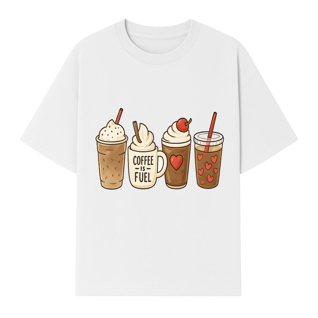 Coffee Lovers Drink Illustration Wall Art - Cute Coffee Fuel Theme Decor for Kitchen, Cafe, or Coffee Shop - T-shirt 1758250114647.jpg