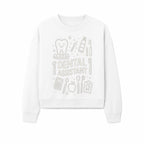 Dental Assistant Graphic Tee - Cute Tooth, Tools & Calculator Design, Perfect Gift for Dental Professionals & Students - Sweatshirt 1758250114812.jpg