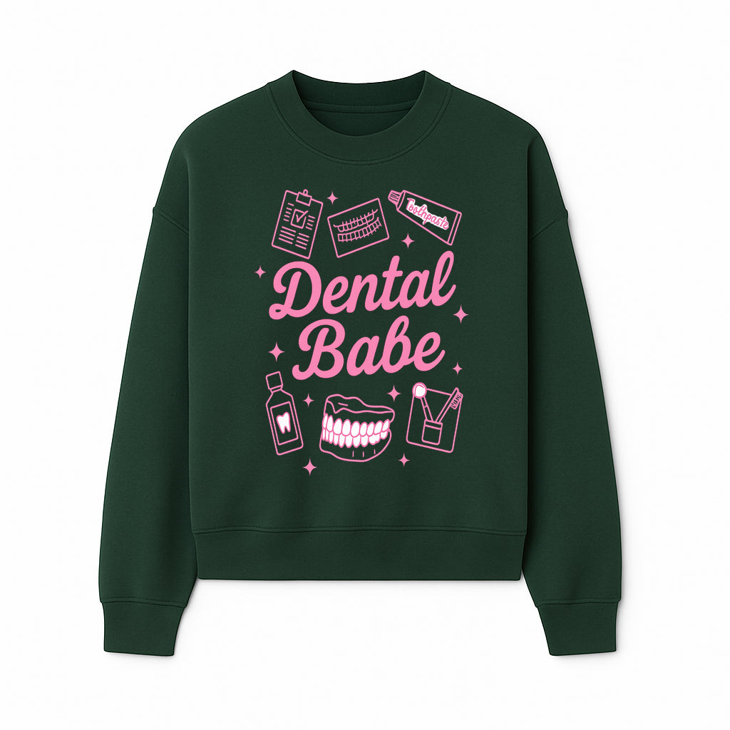 Dental Babe Neon Sign - Cute Dental Care Decor, Toothbrush, Toothpaste, Smile Art, Girly Dentist Gift, Fun Wall Art for Office or Home - Sweatshirt 1758250114891.jpg