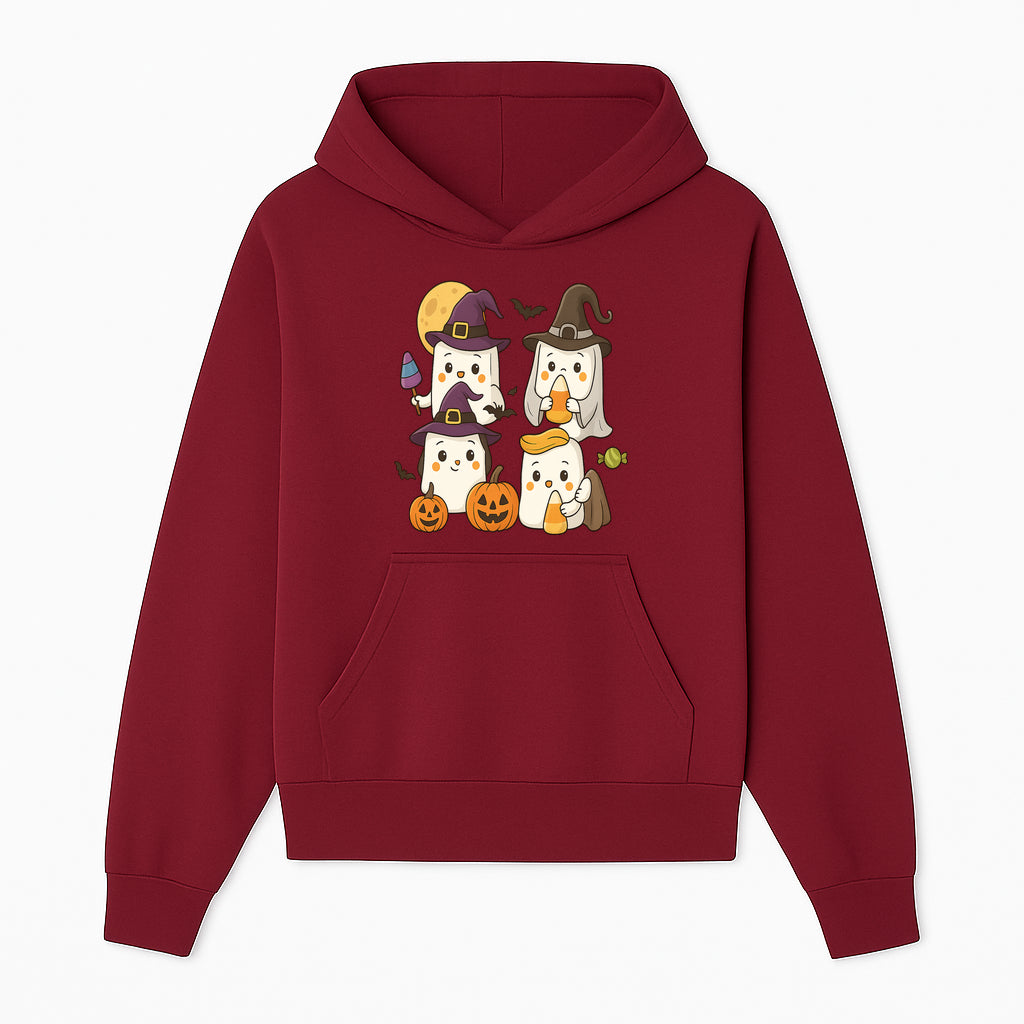 Cute Halloween Ghost Stickers Set - Adorable Spooky Characters with Pumpkins, Candy, and Witch Hats for Kids' Decorations and Crafts - Hoodie 1758250115135.jpg