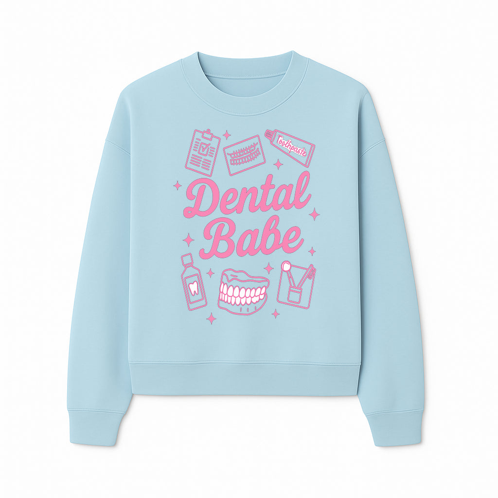 Dental Babe Neon Sign - Cute Dental Care Decor, Toothbrush, Toothpaste, Smile Art, Girly Dentist Gift, Fun Wall Art for Office or Home - Sweatshirt 1758250115178.jpg