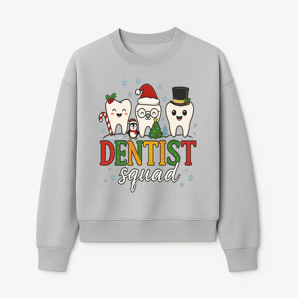 Cute Christmas Dentist Squad T-Shirt with Snowflakes, Toothy Characters, Penguin & Holiday Themes for Dental Professionals and Fans - Sweatshirt 1758250115350.jpg