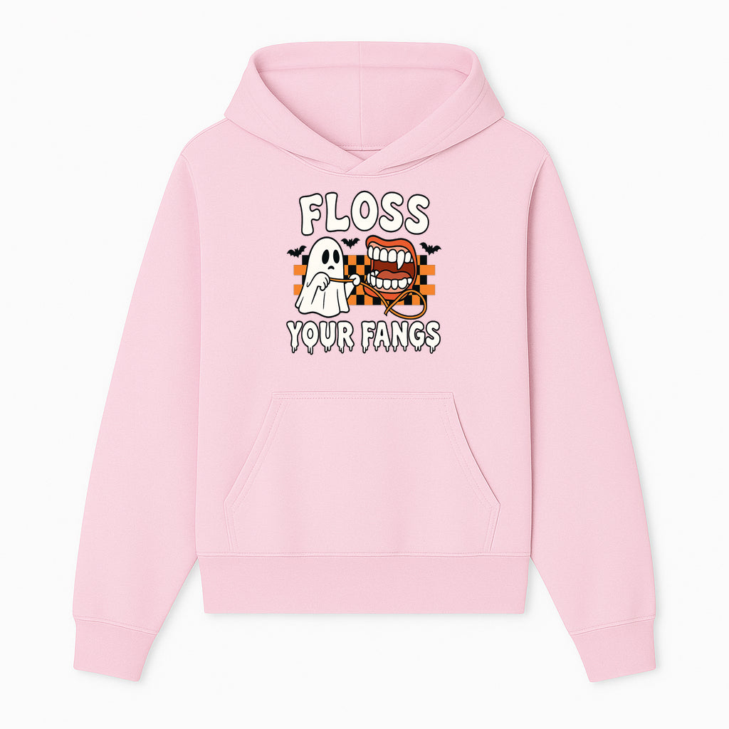 Halloween Ghost Dental Care T-Shirt - Floss Your Fangs Funny Costume Tee for Kids and Adults - Hoodie 1758250115395.jpg