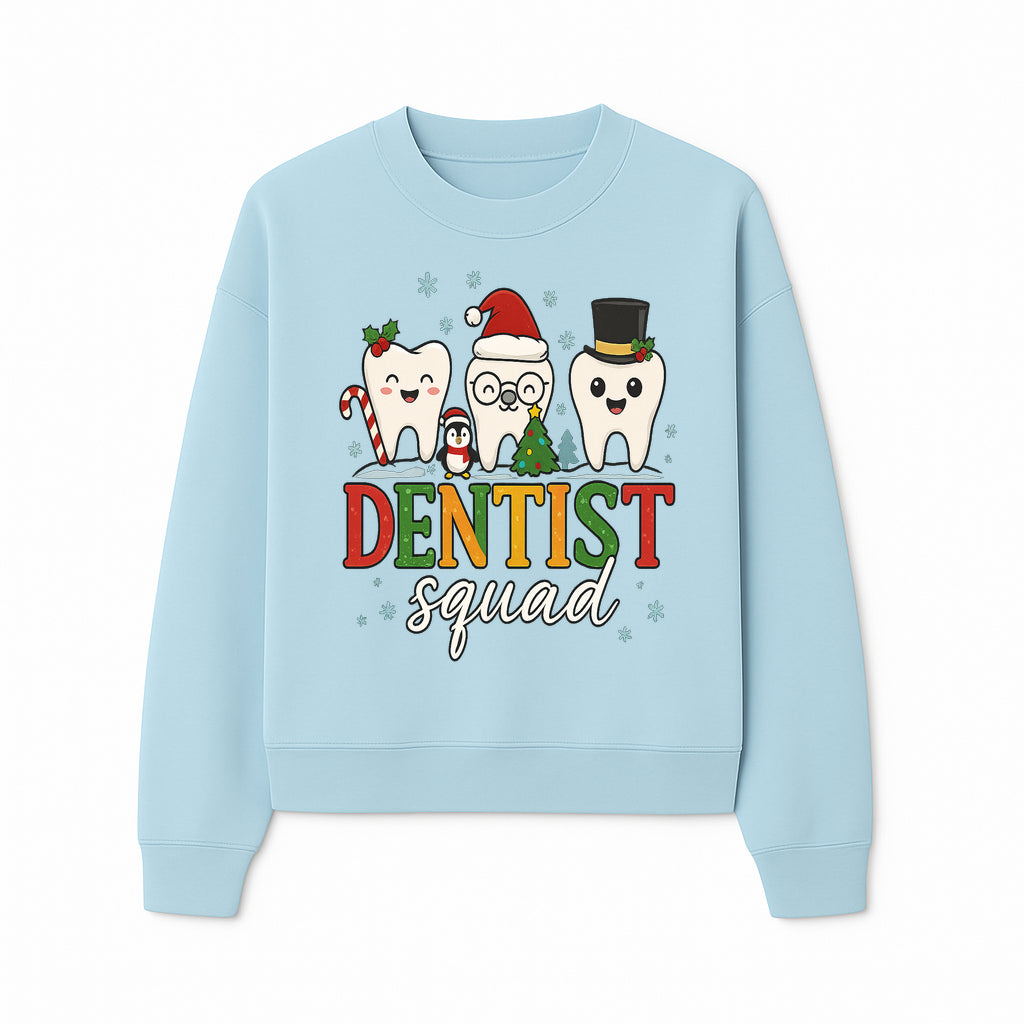 Cute Christmas Dentist Squad T-Shirt with Snowflakes, Toothy Characters, Penguin & Holiday Themes for Dental Professionals and Fans - Sweatshirt 1758250115475.jpg