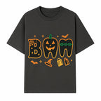 Halloween Themed BAM Decor with Pumpkin, Tooth, and Spooky Icons - Perfect for Parties and Festive Decorations - T-shirt 1758250115499.jpg