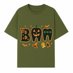 Halloween Themed BAM Decor with Pumpkin, Tooth, and Spooky Icons - Perfect for Parties and Festive Decorations - T-shirt 1758250115646.jpg