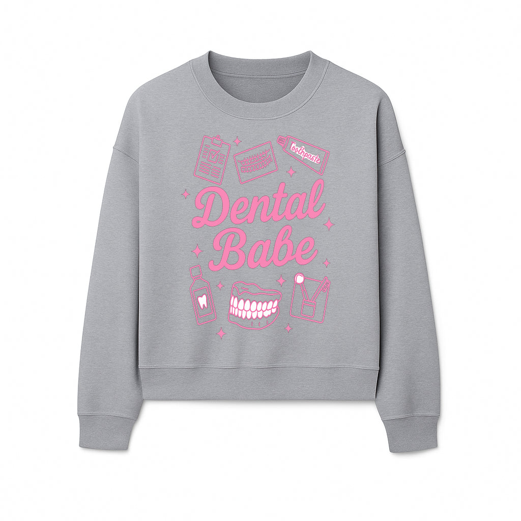 Dental Babe Neon Sign - Cute Dental Care Decor, Toothbrush, Toothpaste, Smile Art, Girly Dentist Gift, Fun Wall Art for Office or Home - Sweatshirt 1758250115890.jpg