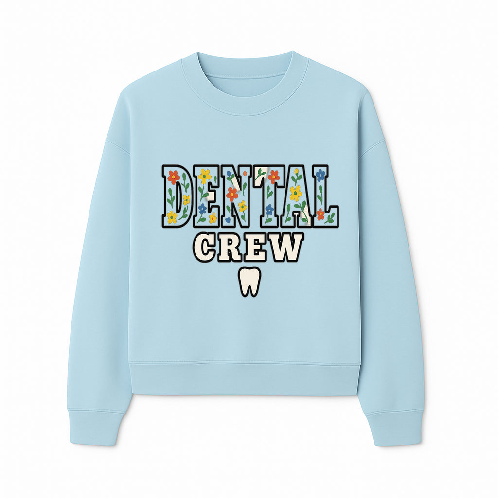 Dental Crew Floral Design Sticker - Cute Dentist Team D cor, Tooth Graphic, Fun Dental Office Accessory, Gift for Dental Professionals - Sweatshirt 1758250116533.jpg