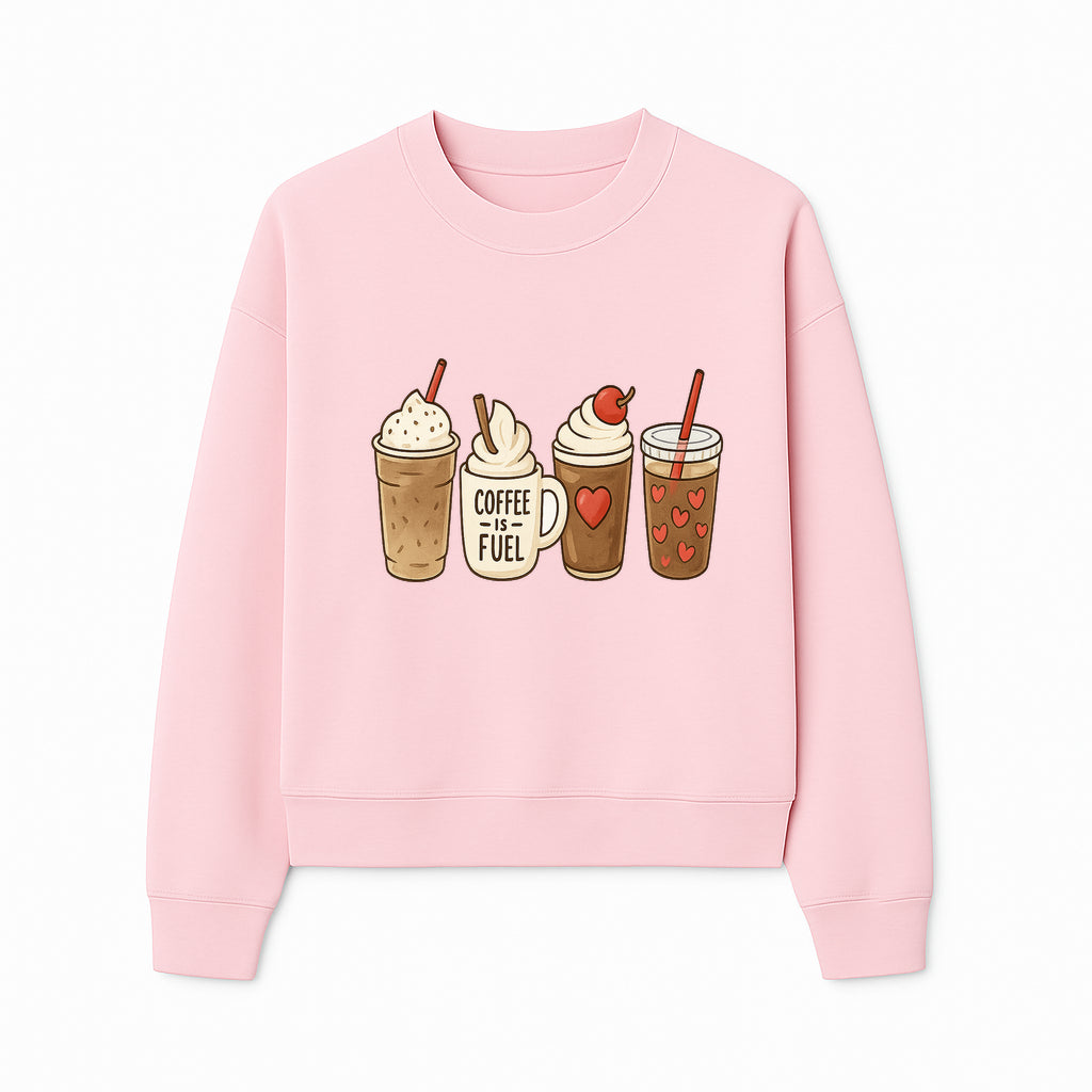 Coffee Lovers Drink Illustration Wall Art - Cute Coffee Fuel Theme Decor for Kitchen, Cafe, or Coffee Shop - Sweatshirt 1758250116933.jpg