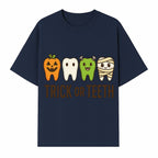 Cute Halloween Trick or Teeth Shirt with Pumpkin & Tooth Characters, Fun Kids' Costume Tee for Spooky Season - T-shirt 1758250116995.jpg