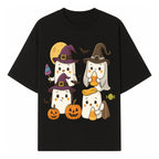 Cute Halloween Ghost Stickers Set - Adorable Spooky Characters with Pumpkins, Candy, and Witch Hats for Kids' Decorations and Crafts - T-shirt 1758250117361.jpg