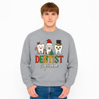 Cute Christmas Dentist Squad T-Shirt with Snowflakes, Toothy Characters, Penguin & Holiday Themes for Dental Professionals and Fans - Sweatshirt 1758250117612.jpg