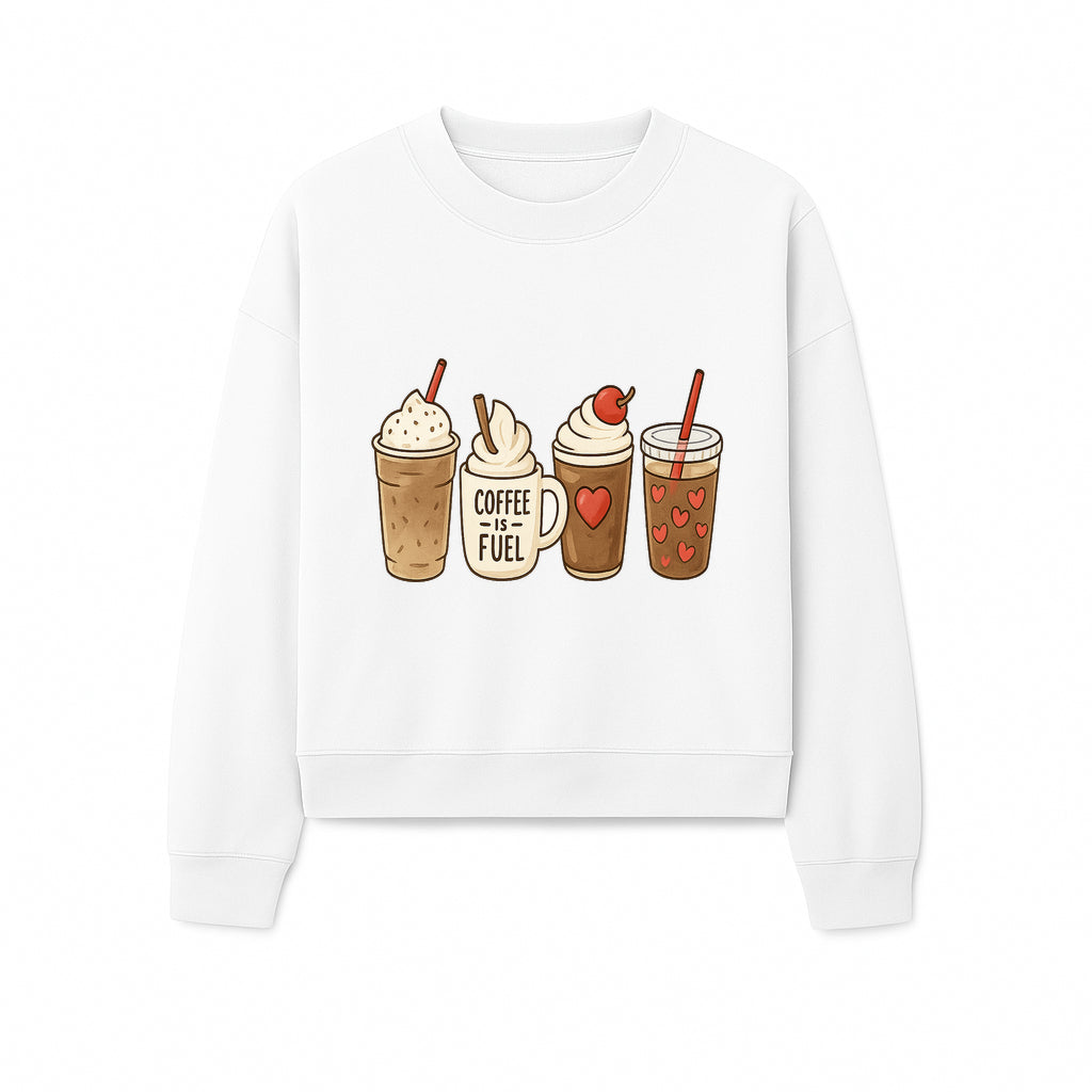 Coffee Lovers Drink Illustration Wall Art - Cute Coffee Fuel Theme Decor for Kitchen, Cafe, or Coffee Shop - Sweatshirt 1758250117720.jpg