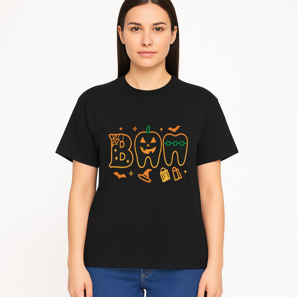 Halloween Themed BAM Decor with Pumpkin, Tooth, and Spooky Icons - Perfect for Parties and Festive Decorations - T-shirt 1758250118190.jpg
