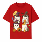 Cute Halloween Ghost Stickers Set - Adorable Spooky Characters with Pumpkins, Candy, and Witch Hats for Kids' Decorations and Crafts - T-shirt 1758250118572.jpg